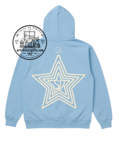 Trendy Gray and Blue Aesthetic Hoodie