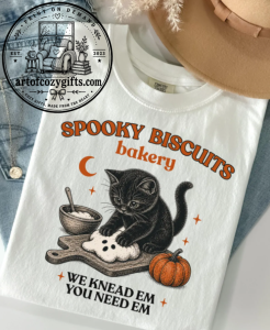 Kitty Biscuits Black Cat Baking T-Shirt