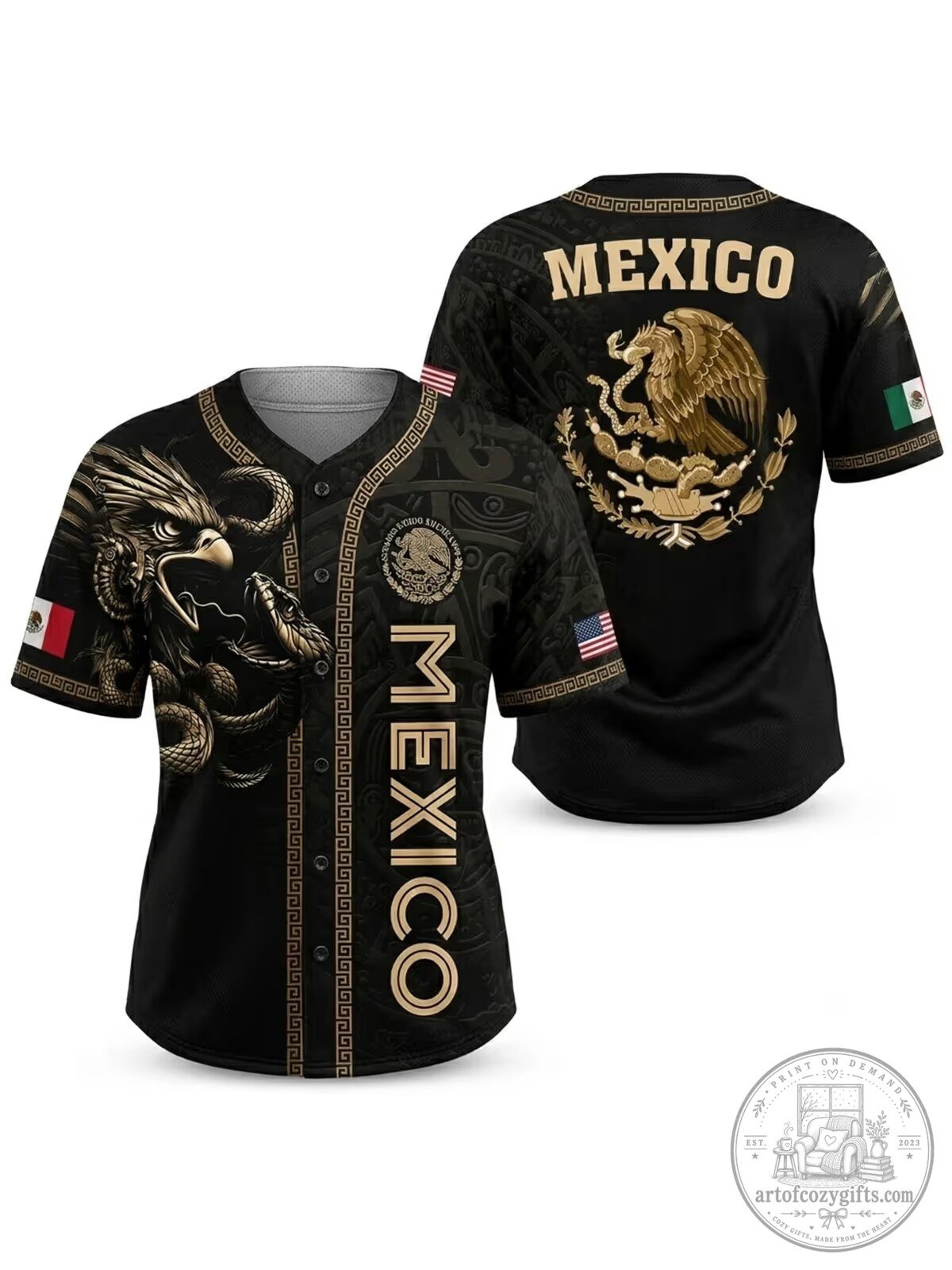 Mexico National Team Golden Eagle Baseball Jersey