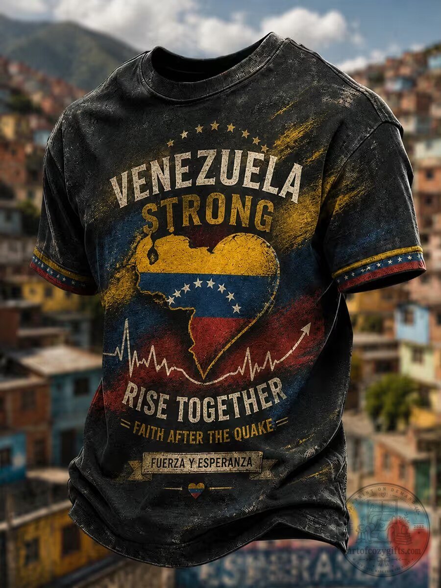 Venezuela Strong Rise Together Faith After The Quake Fuerza Y Esperanza T-Shirt