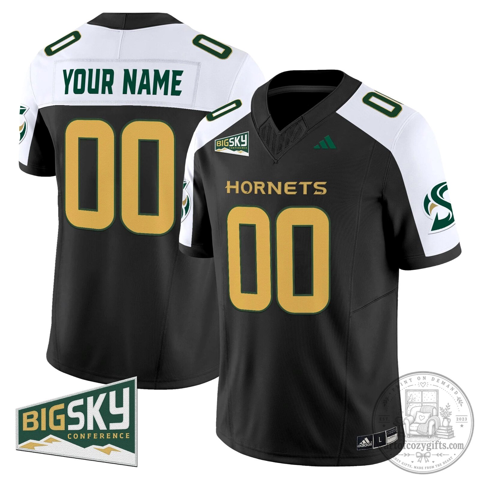 Sacramento State Hornets Football Team Black Custom Jersey