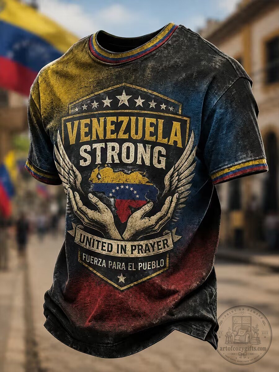 Venezuela Strong United in Prayer Fuerza Para El Pueblo T-Shirt