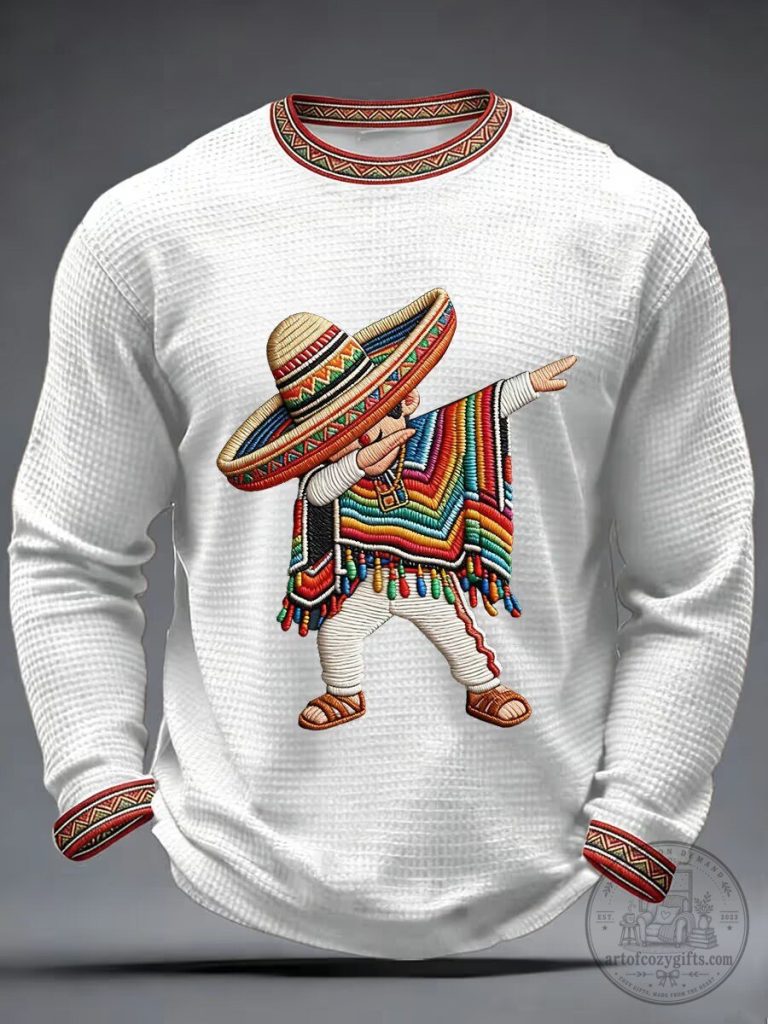 Cinco de Mayo Dabbing Sombrero Man Long Sleeve T-Shirt 3 Cinco de Mayo Dabbing Sombrero Man Long Sleeve T-Shirt