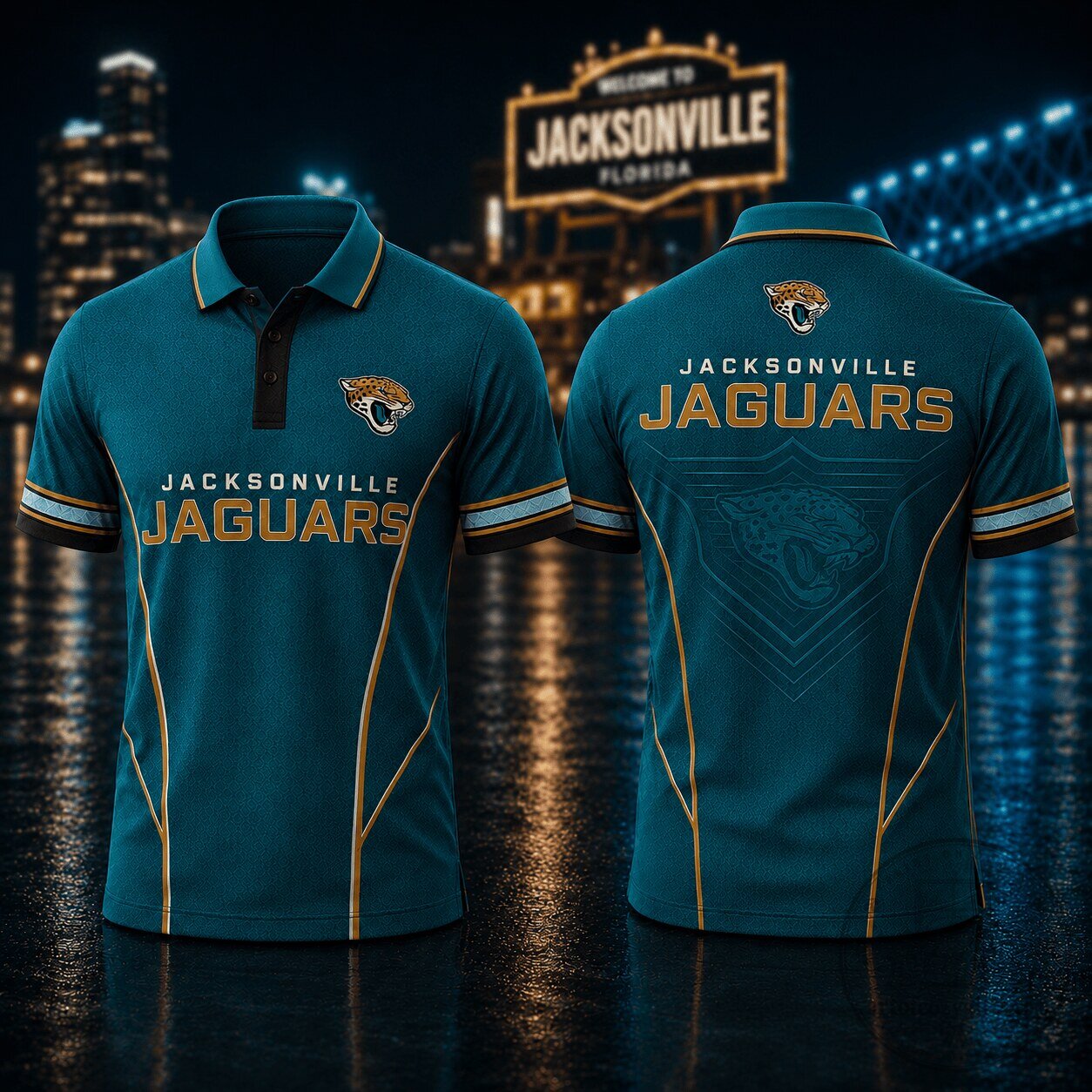 Jacksonville Jaguars NFL Team Polo Shirt for Men, Women, and Youth Fans