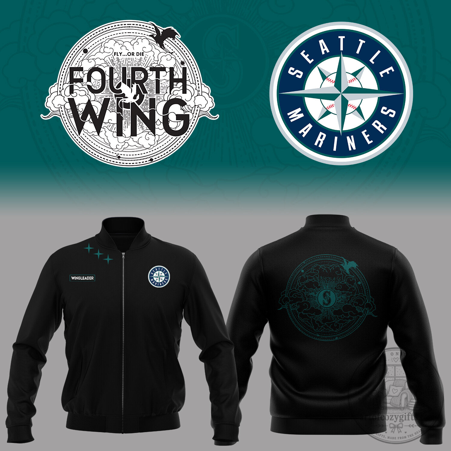 Seattle Mariners Fourth Wing Fly Or Die Bomber Jacket