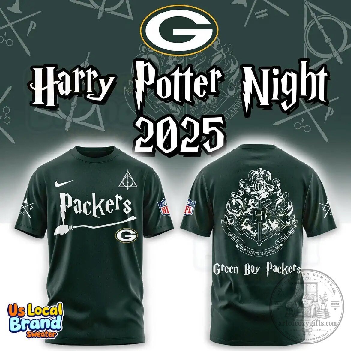Green Bay Packers Harry Potter Night 2025 Football Fan T-Shirt