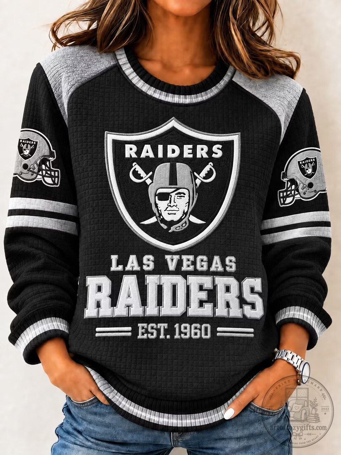 Las Vegas Raiders Football Team Established 1960 Crewneck Sweatshirt