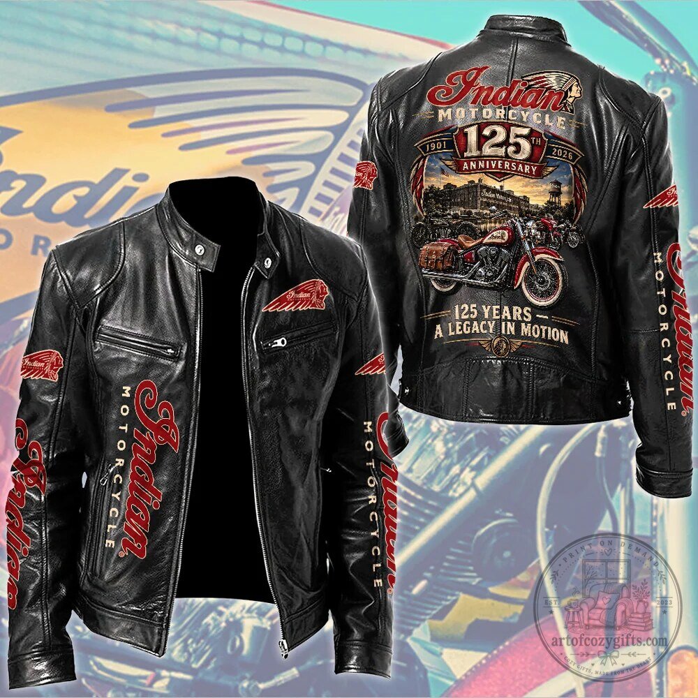 Indian Motorcycle 125th Anniversary Legacy in Motion Leather Jacket
