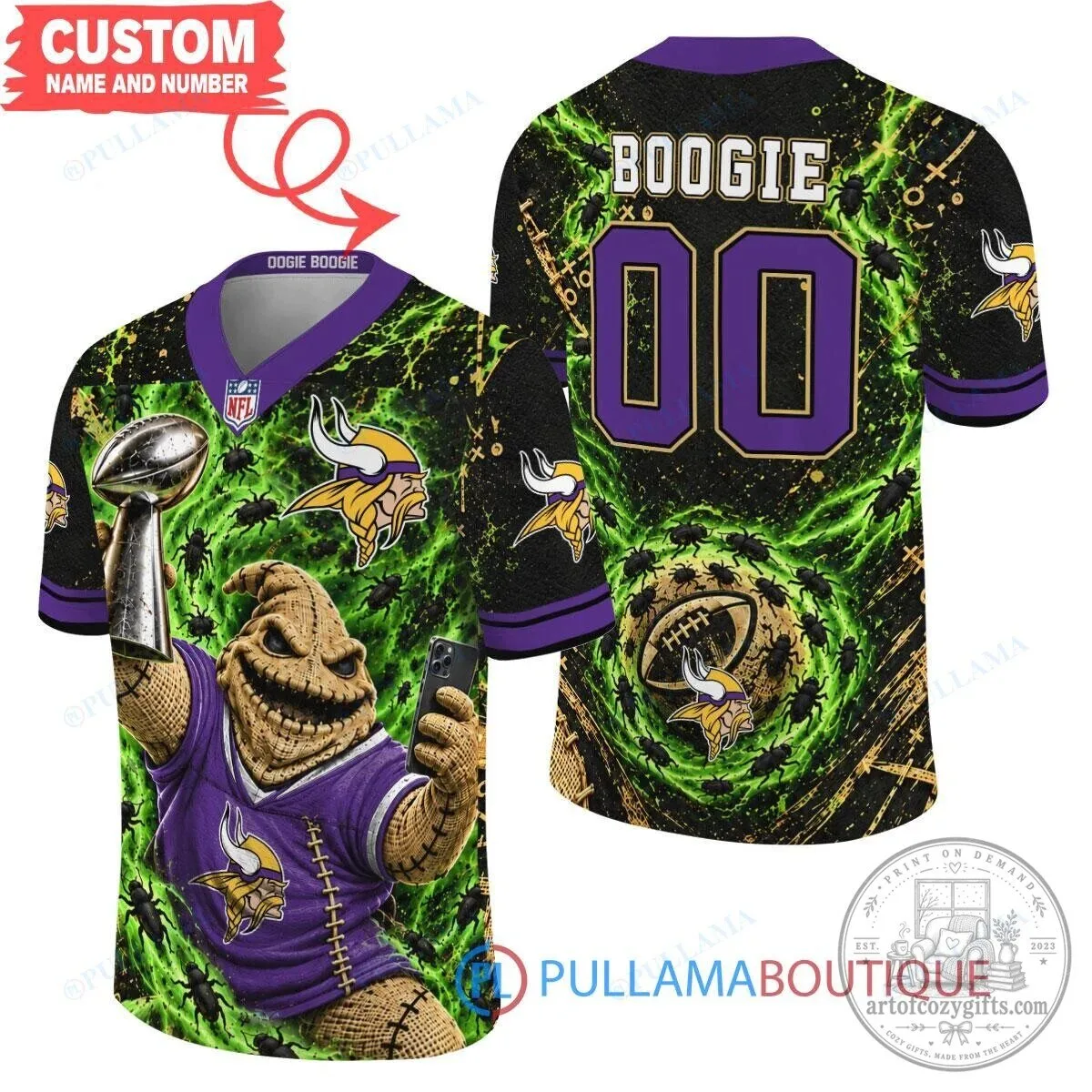 Minnesota Vikings Oogie Boogie Super Bowl Championship Football Jersey