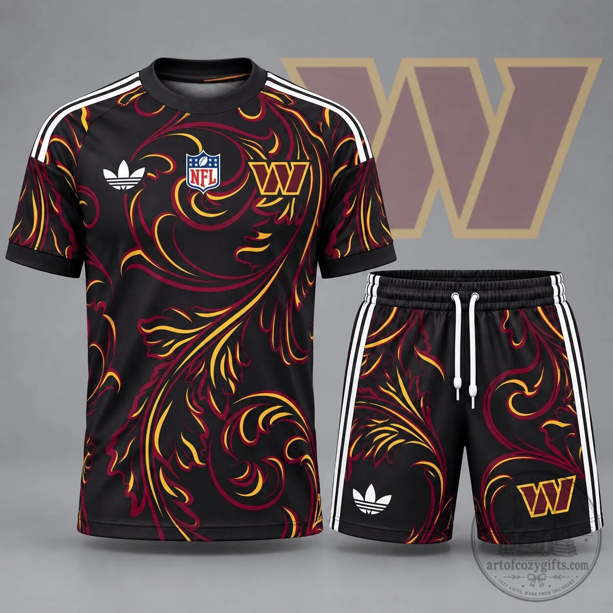 Washington Commanders National Football League Heritage Swirl Pattern Football Jersey