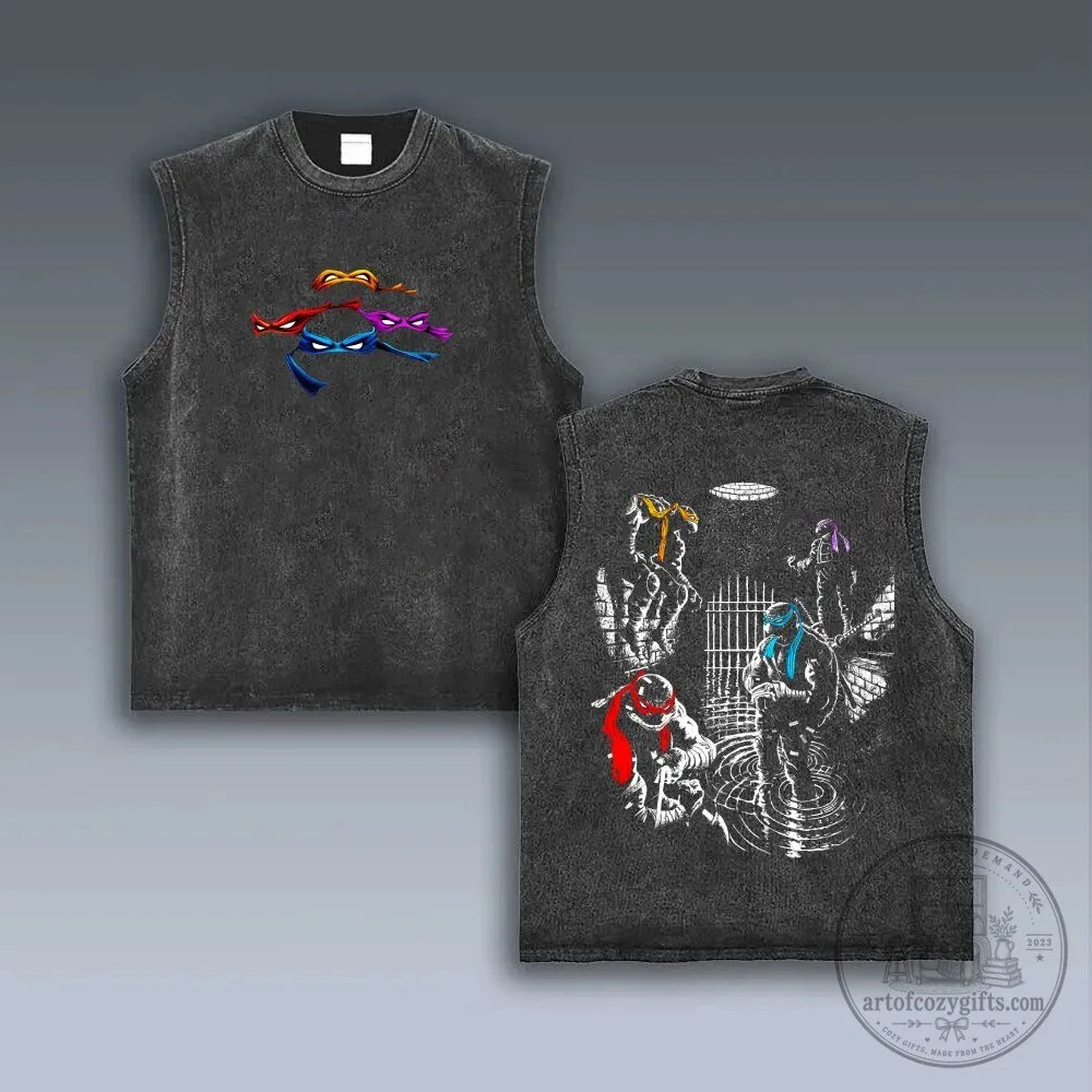 Teenage Mutant Ninja Turtles Vintage Washed Graphic Print Tank Top