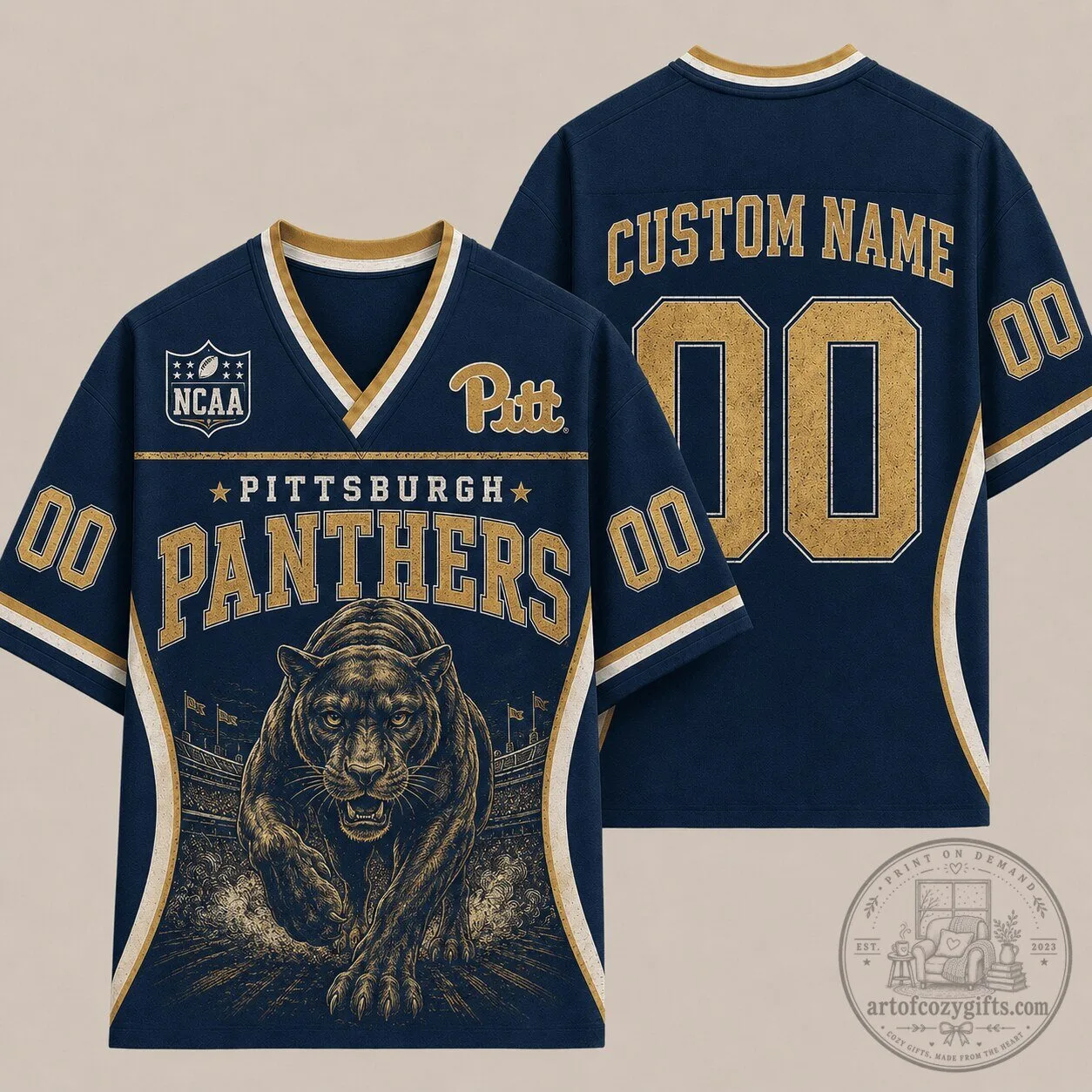 Pittsburgh Panthers Football NCAA Custom Name and Number Jersey