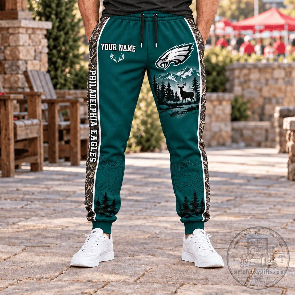 Philadelphia Eagles Hunting Camouflage Custom Name Jogger Pants