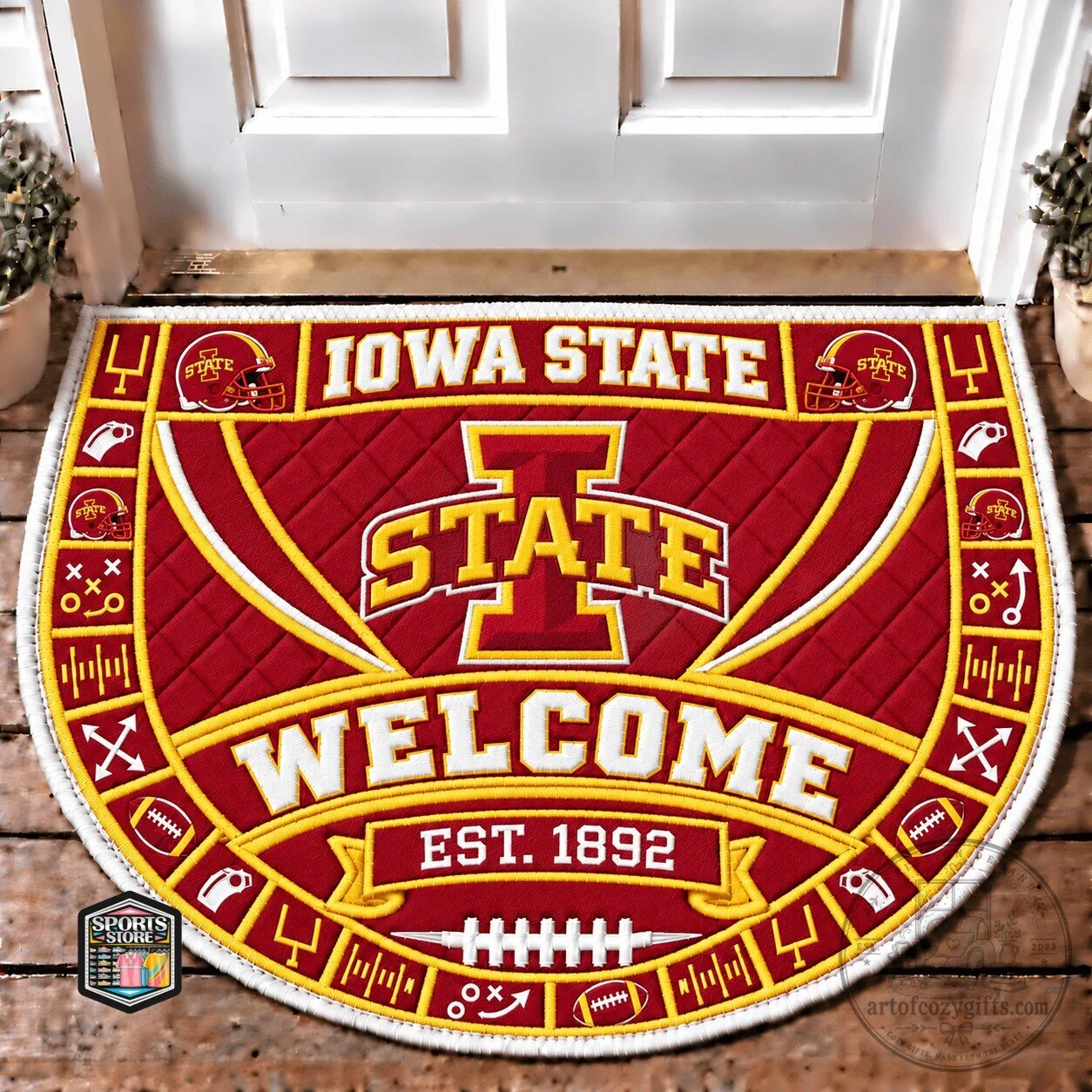 Iowa State Cyclones Football Welcome Est. 1892 Doormat