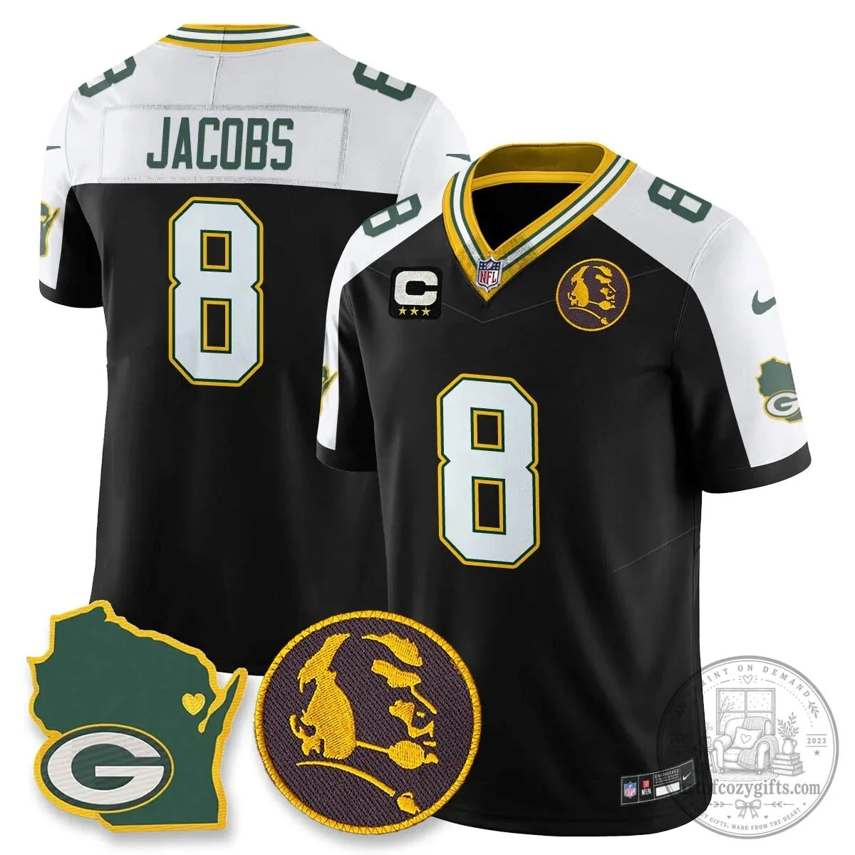 Jordan Love Stitched Football Jersey - Green Bay Packers by John Madden 51 Jordan Love Stitched Football Jersey - Green Bay Packers by John Madden