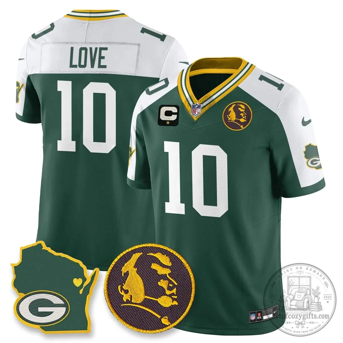 Jordan Love Stitched Football Jersey - Green Bay Packers by John Madden 56 Jordan Love Stitched Football Jersey - Green Bay Packers by John Madden