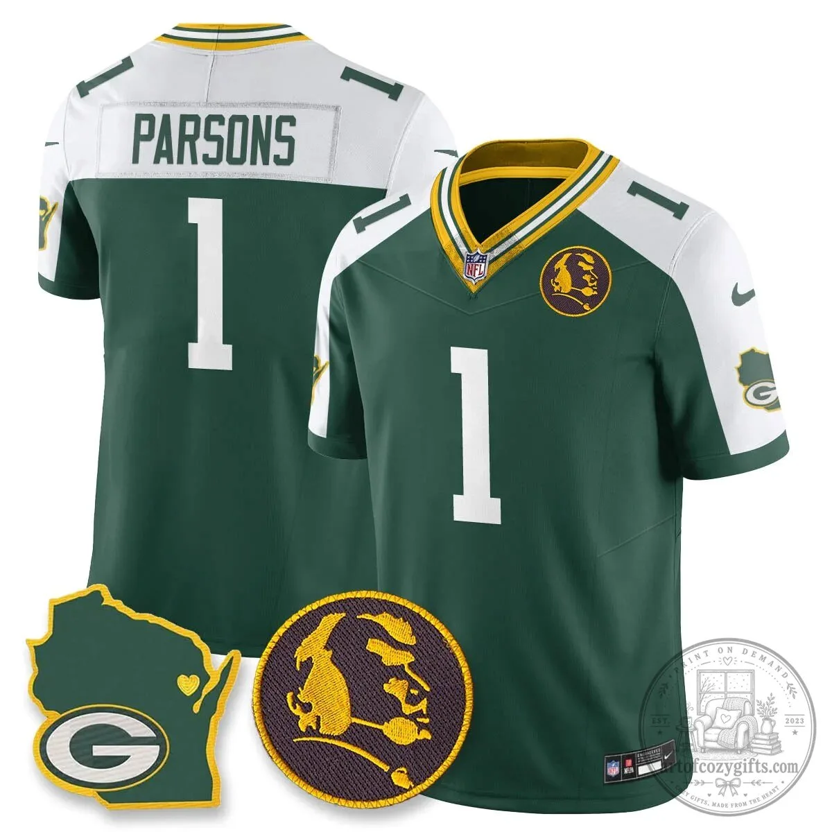 Jordan Love Stitched Football Jersey - Green Bay Packers by John Madden 57 Jordan Love Stitched Football Jersey - Green Bay Packers by John Madden
