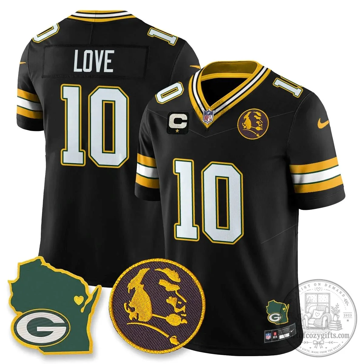 Jordan Love Stitched Football Jersey - Green Bay Packers by John Madden 69 Jordan Love Stitched Football Jersey - Green Bay Packers by John Madden