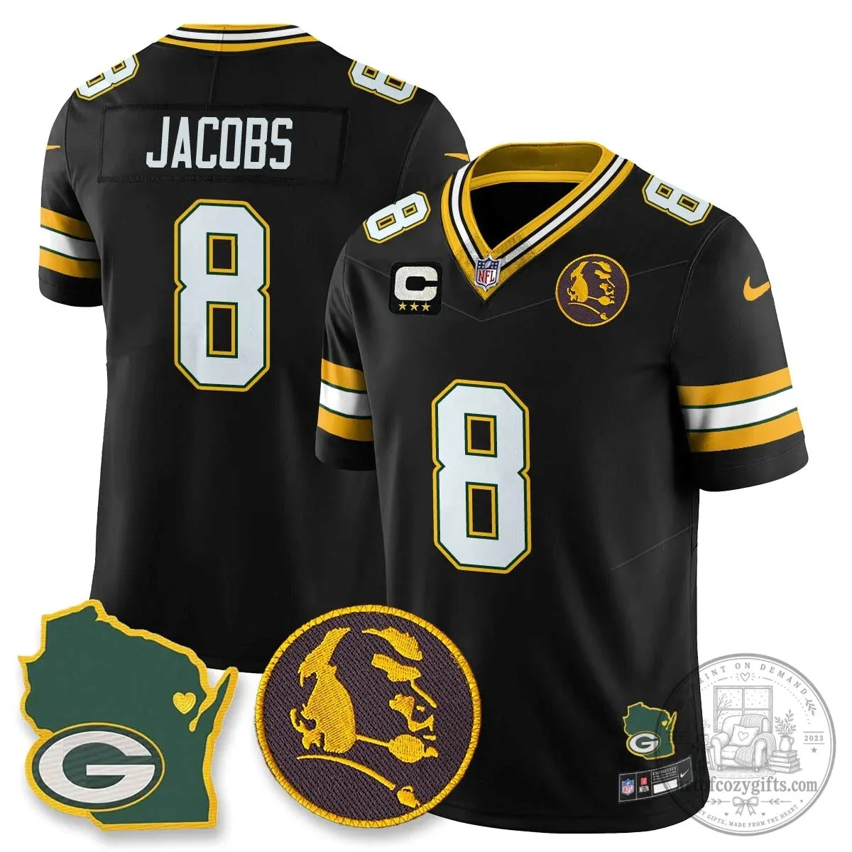 Jordan Love Stitched Football Jersey - Green Bay Packers by John Madden 71 Jordan Love Stitched Football Jersey - Green Bay Packers by John Madden
