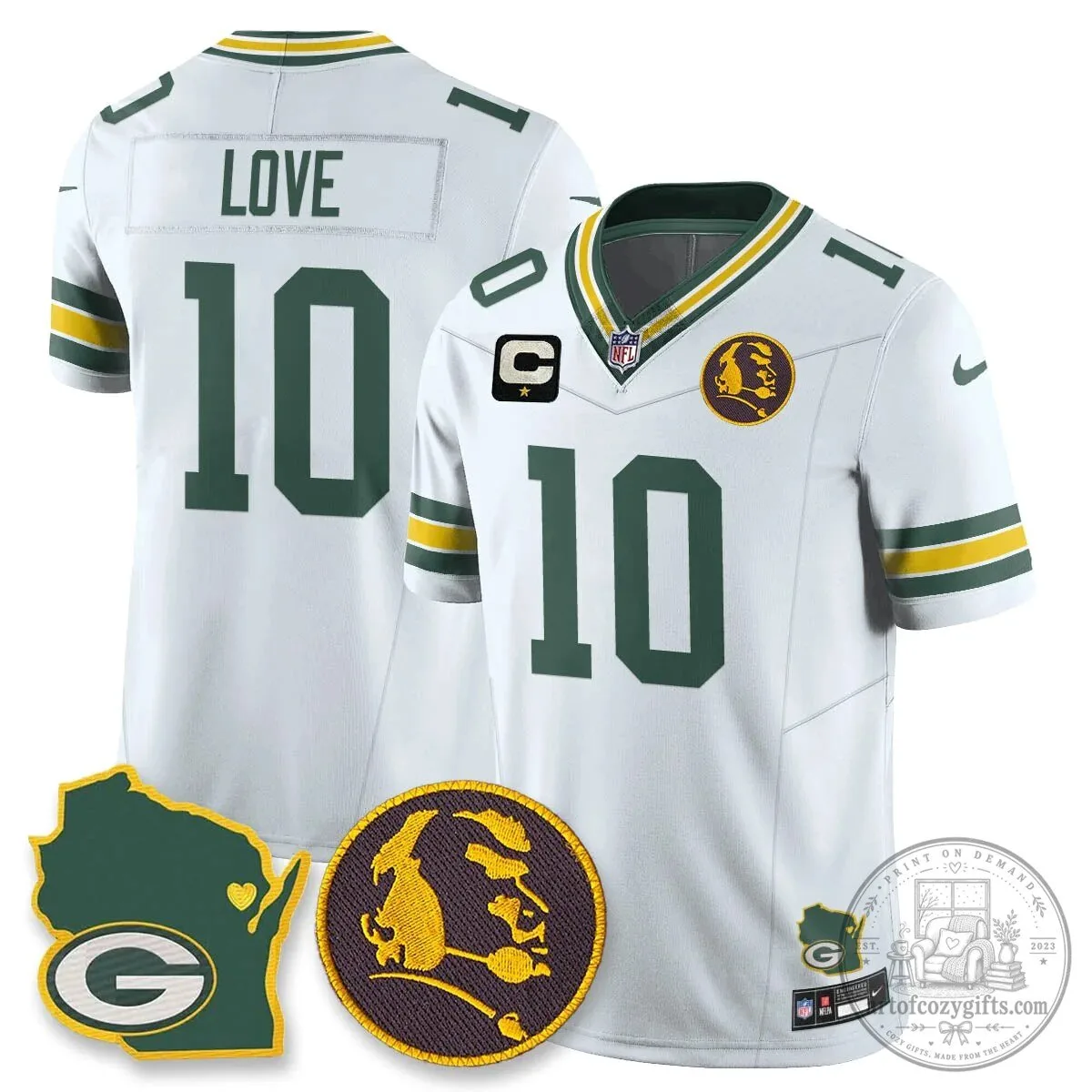 Jordan Love Stitched Football Jersey - Green Bay Packers by John Madden 76 Jordan Love Stitched Football Jersey - Green Bay Packers by John Madden
