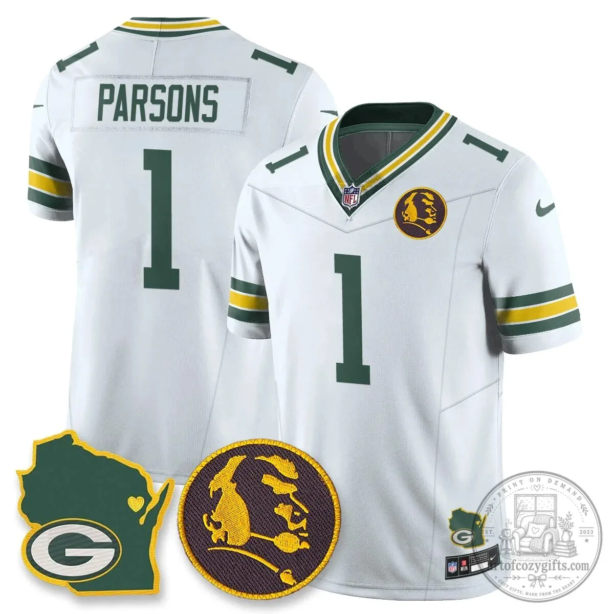 Jordan Love Stitched Football Jersey - Green Bay Packers by John Madden 77 Jordan Love Stitched Football Jersey - Green Bay Packers by John Madden