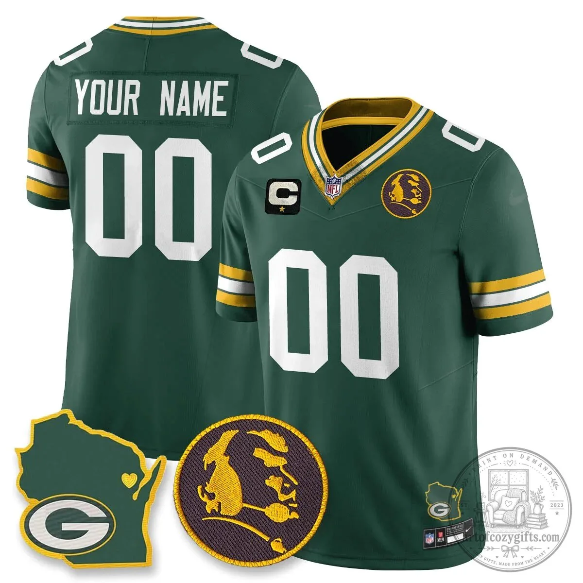 Jordan Love Stitched Football Jersey - Green Bay Packers by John Madden 93 Jordan Love Stitched Football Jersey - Green Bay Packers by John Madden