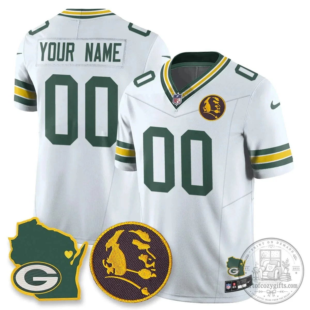 Jordan Love Stitched Football Jersey - Green Bay Packers by John Madden 94 Jordan Love Stitched Football Jersey - Green Bay Packers by John Madden