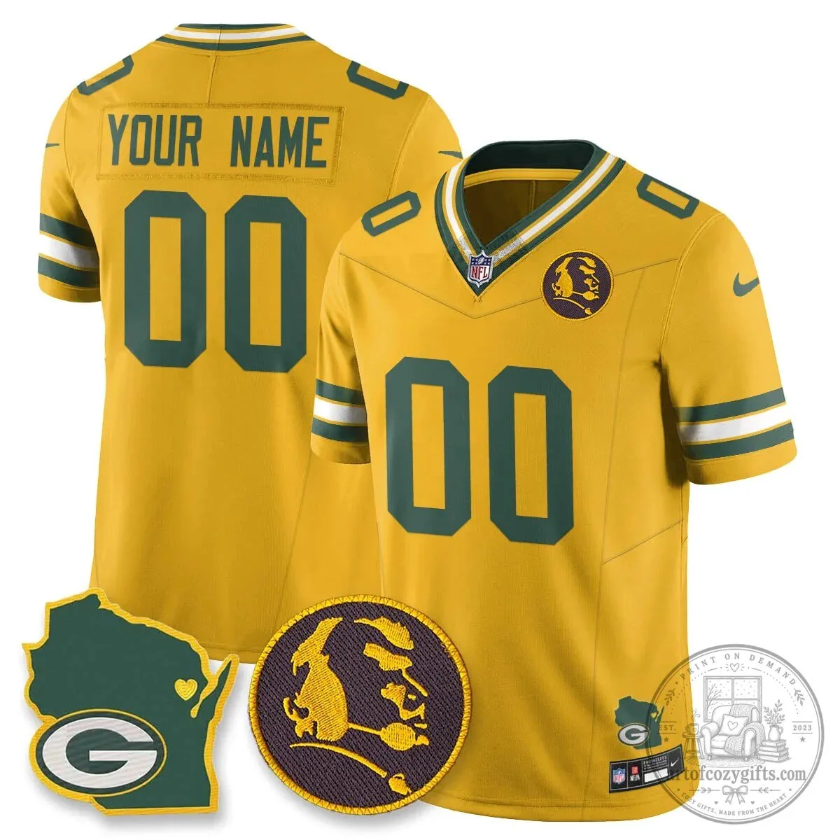 Jordan Love Stitched Football Jersey - Green Bay Packers by John Madden 95 Jordan Love Stitched Football Jersey - Green Bay Packers by John Madden