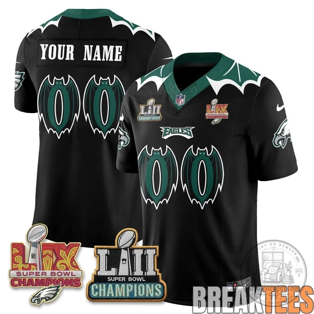 Philadelphia Eagles Super Bowl LII Champions Batman Edition Football Jersey