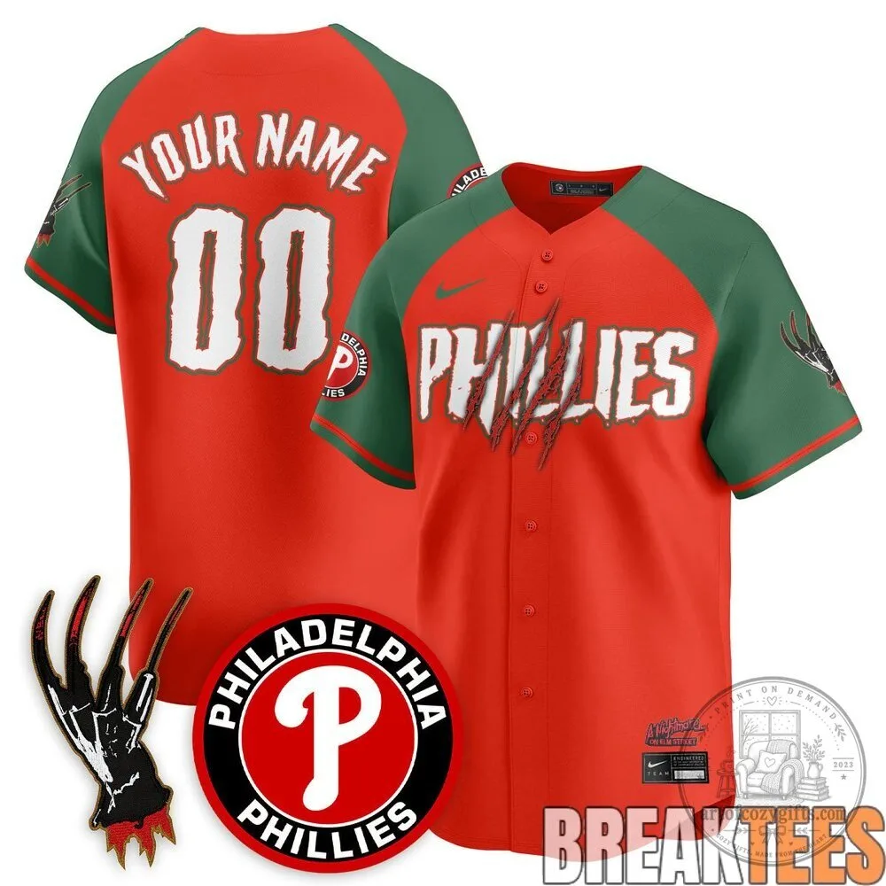 Philadelphia Phillies A Nightmare on Elm Street Custom Baseball Jersey