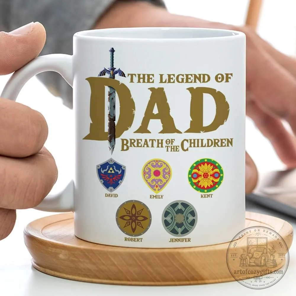 The Legend of Dad Breath of the Children Personalized Coffee Mug