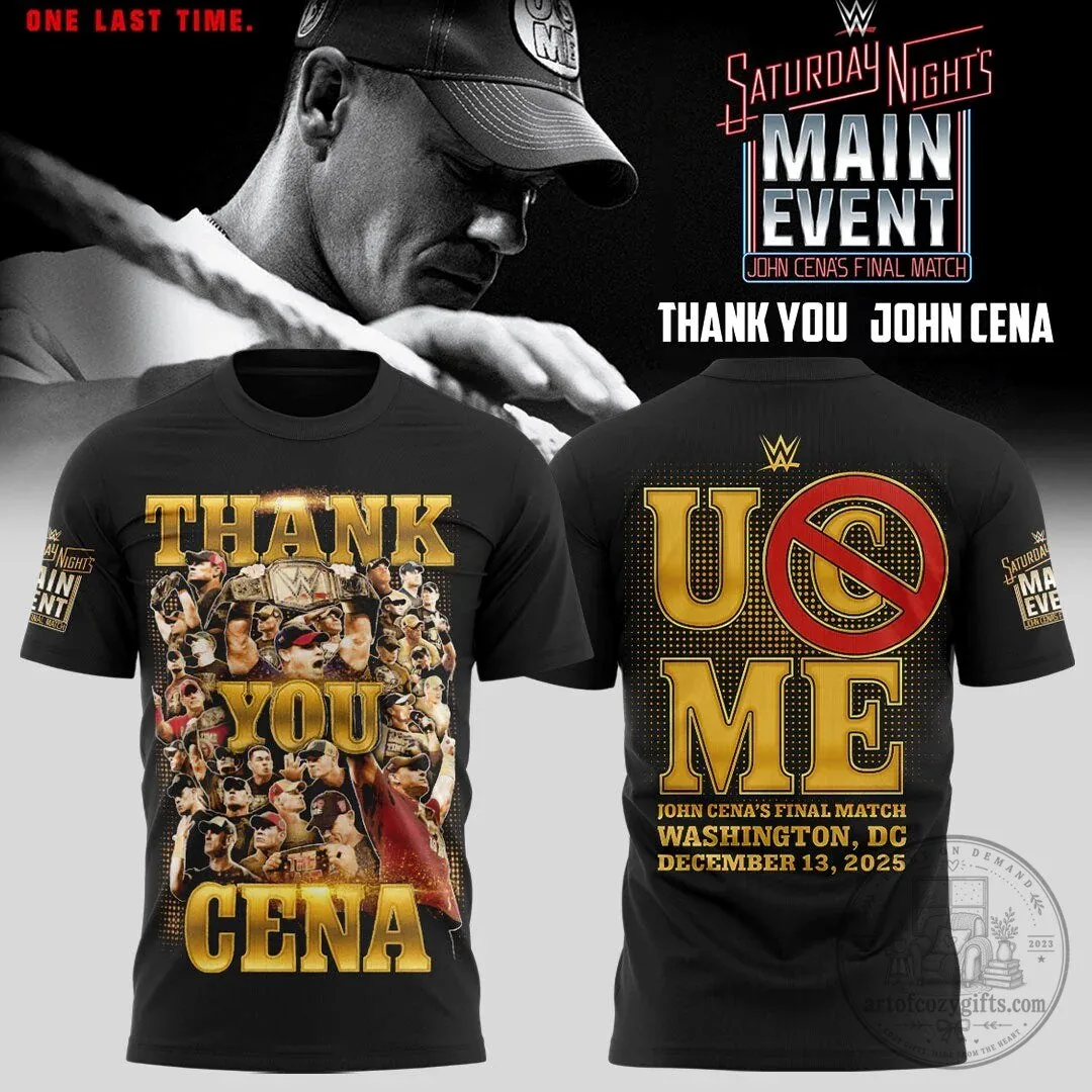 John Cena Farewell 2025 Washington DC Final Match T-Shirt