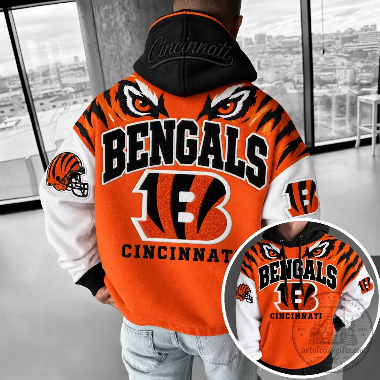 Hoodie for Fans of the Cincinnati Bengals Football Team