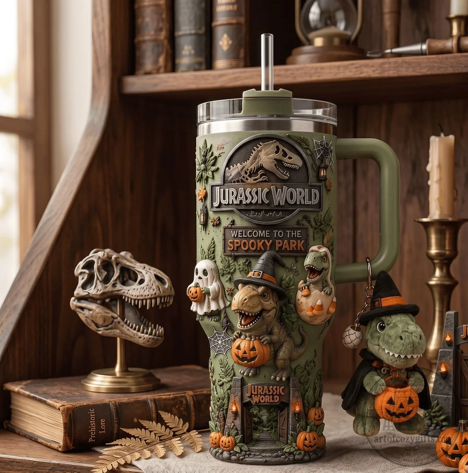 Jurassic World Halloween Spooky Park Stainless Steel Tumbler