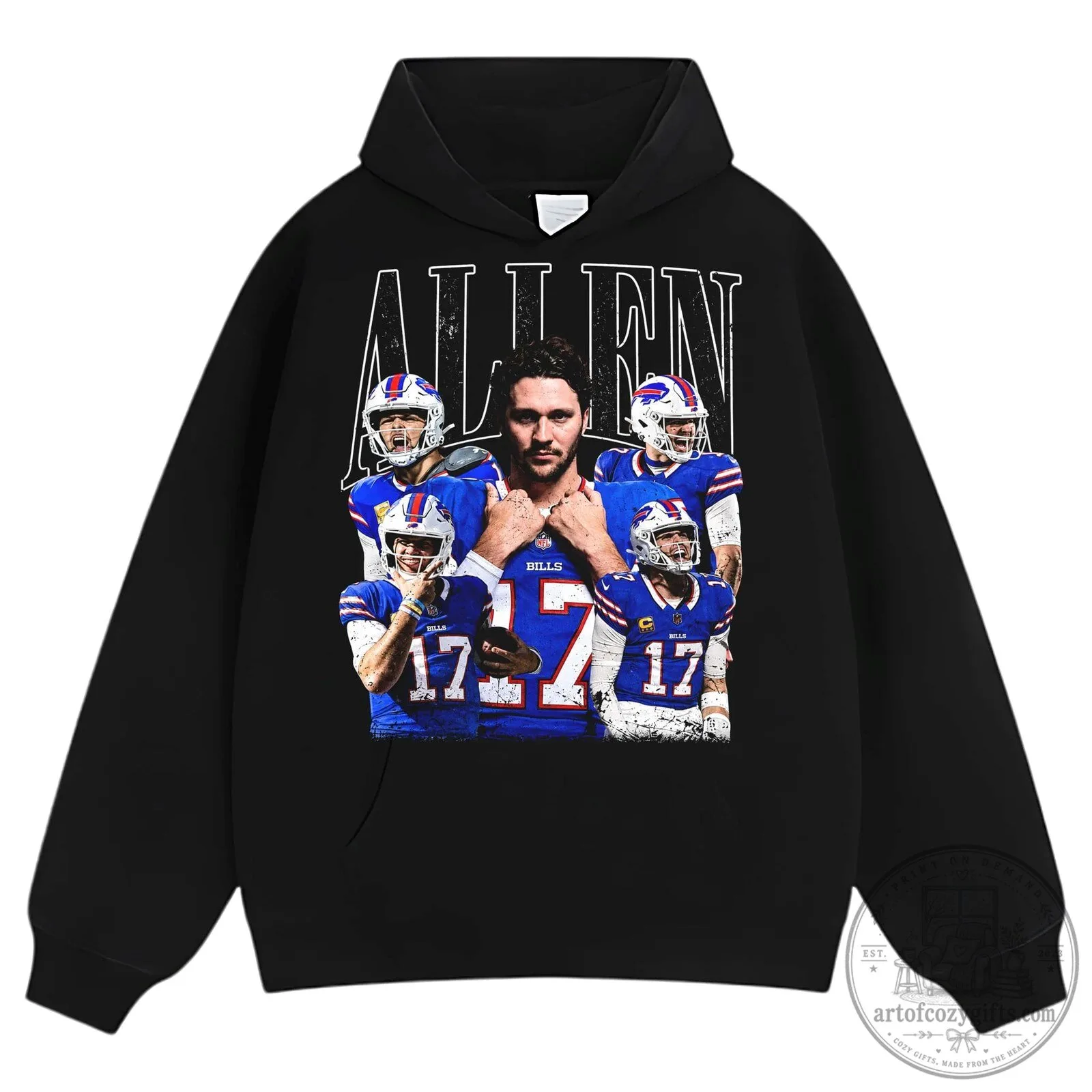 Buffalo Bills Vintage Graphic T-Shirt featuring Josh Allen Football Design 13 Buffalo Bills Vintage Graphic T-Shirt featuring Josh Allen Football Design