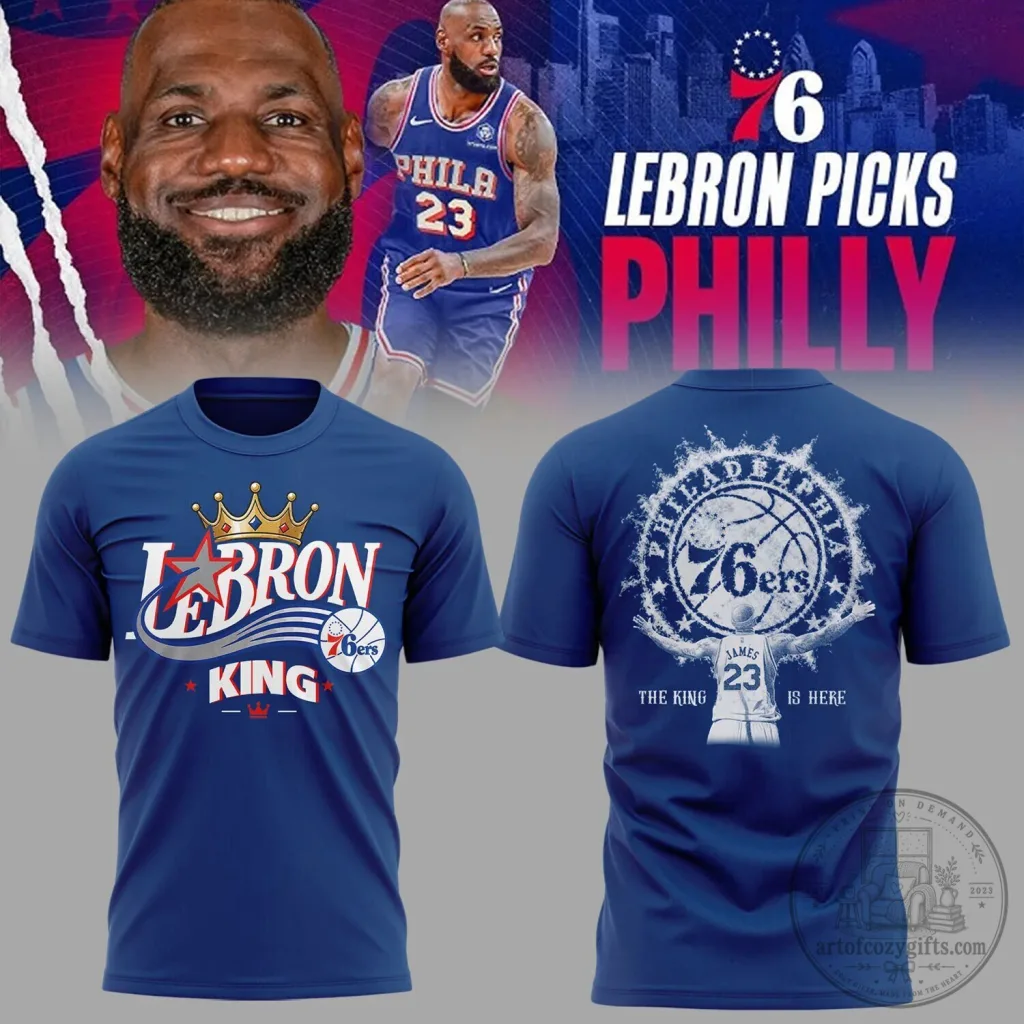 LeBron James Sixers Basketball King Fan T-Shirt