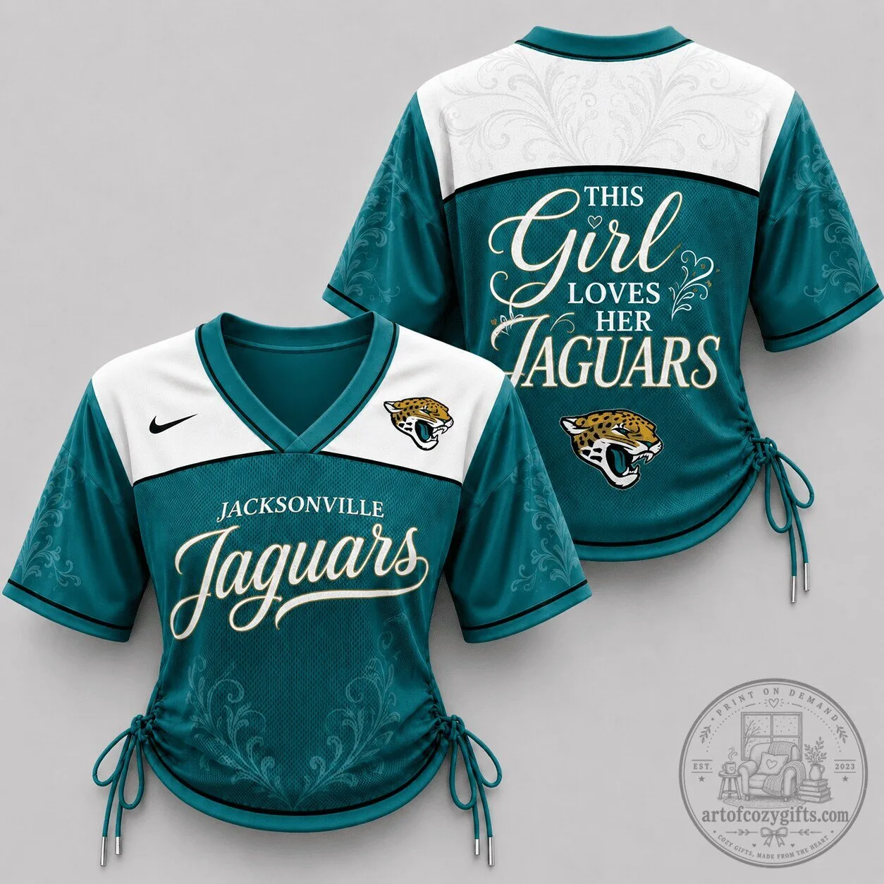 Jacksonville Jaguars Women's Fan Game Day Lace-Up Jersey