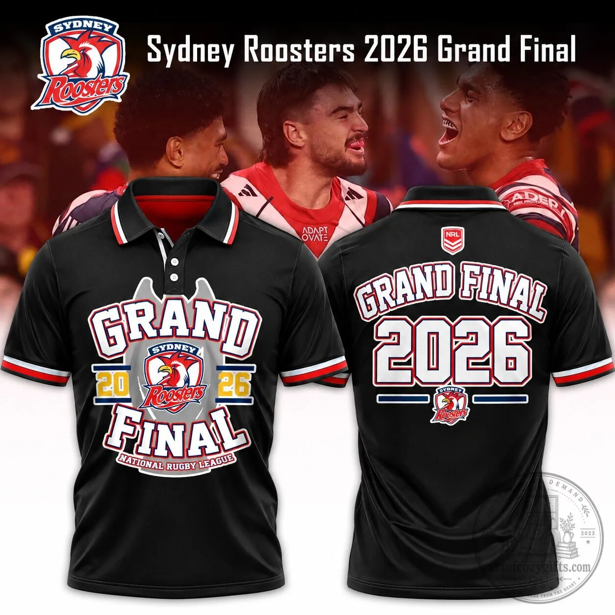 2026 Grand Final Polo Shirt for Sydney Roosters in the National Rugby League