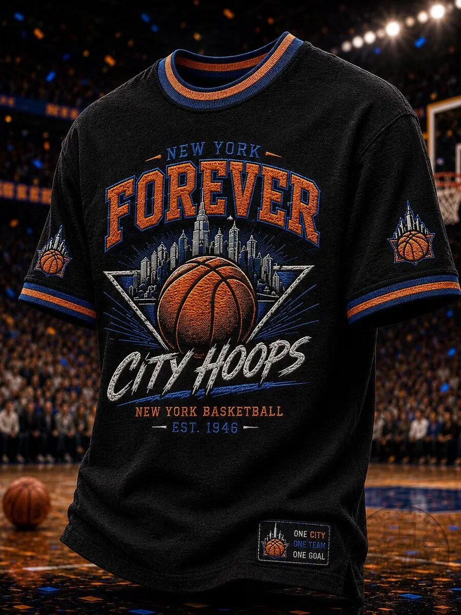 New York Basketball Fan Shirt Forever City Hoops Classic Short Sleeve T-Shirt