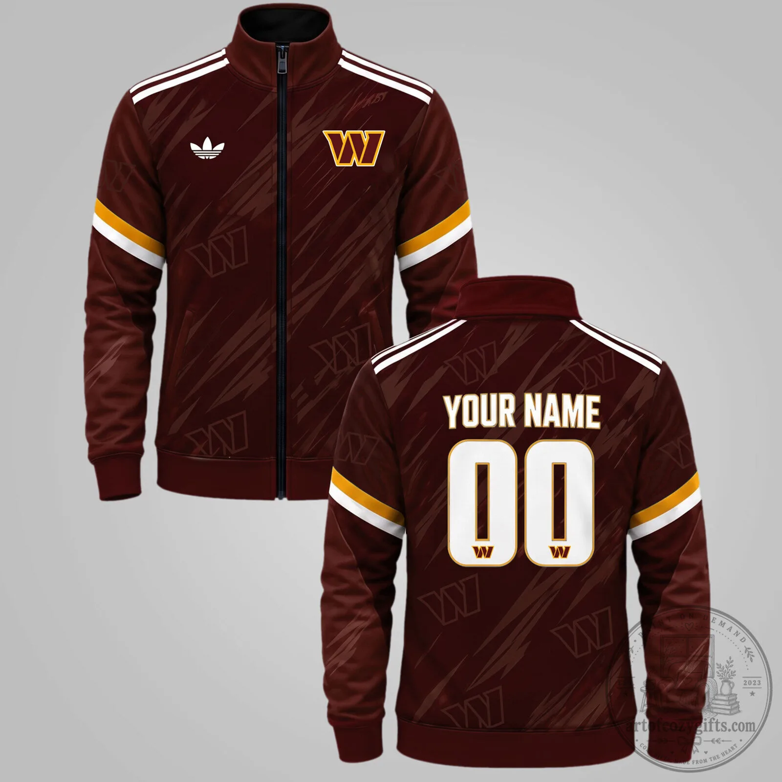 Washington Commanders Personalized Team Pride Full Zip Track Jacket