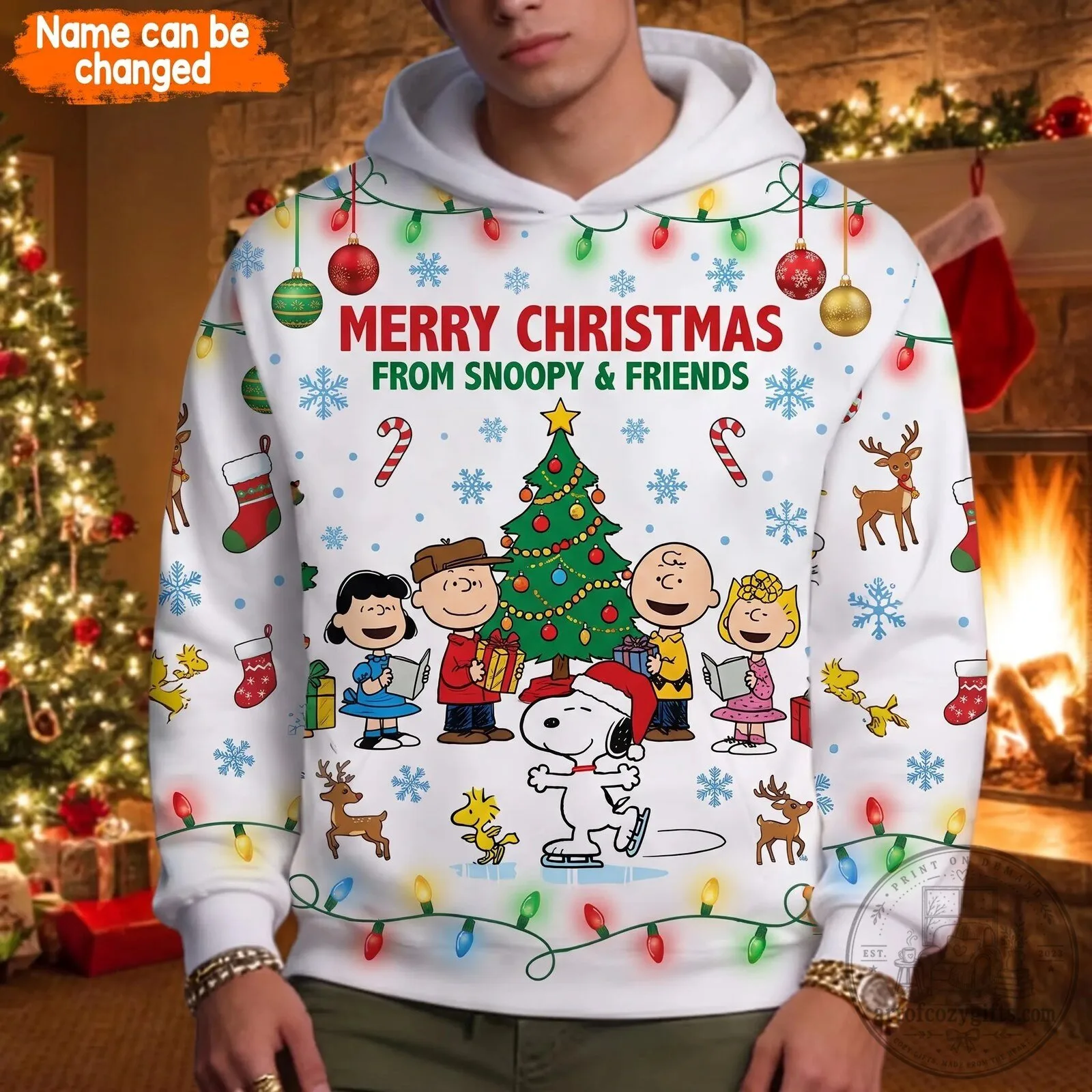 Merry Christmas From Snoopy And Friends Peanuts Holiday Hoodie