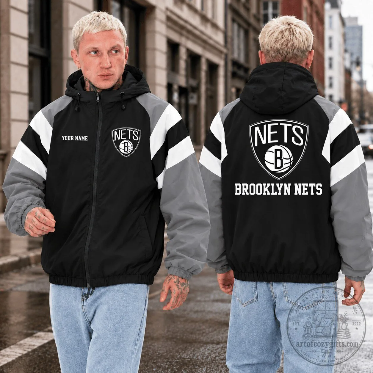Brooklyn Nets NBA Basketball Team Fan Outdoor Jacket