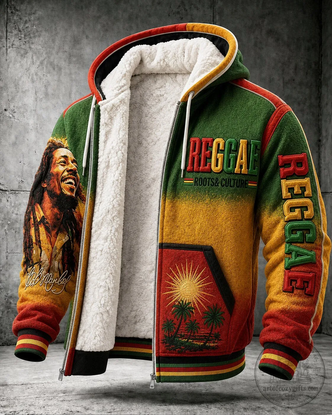 Bob Marley Reggae Roots and Culture Hooded Jacket
