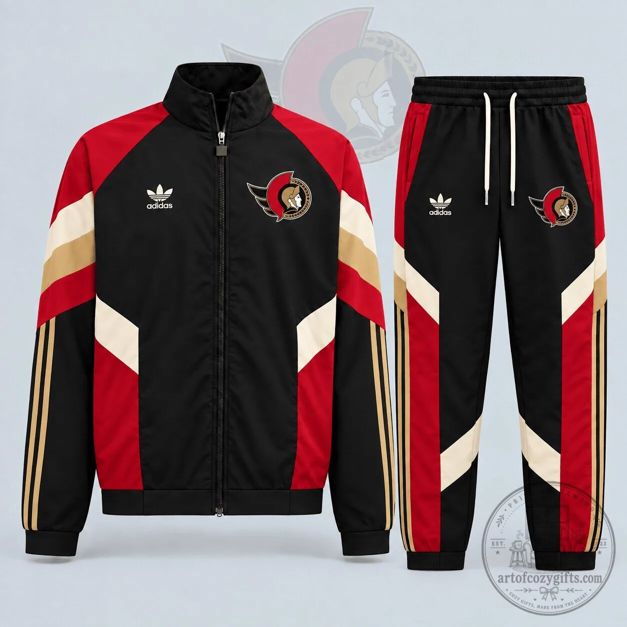 Ottawa Senators National Hockey League Retro Panel Stripe Tracksuit