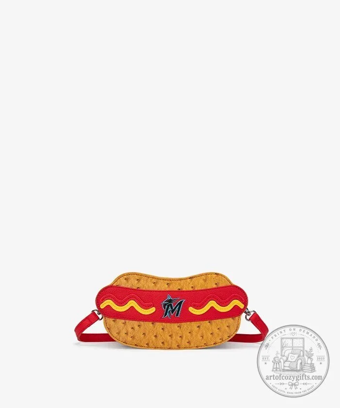 Miami Marlins Hot Dog Crossbody Bag