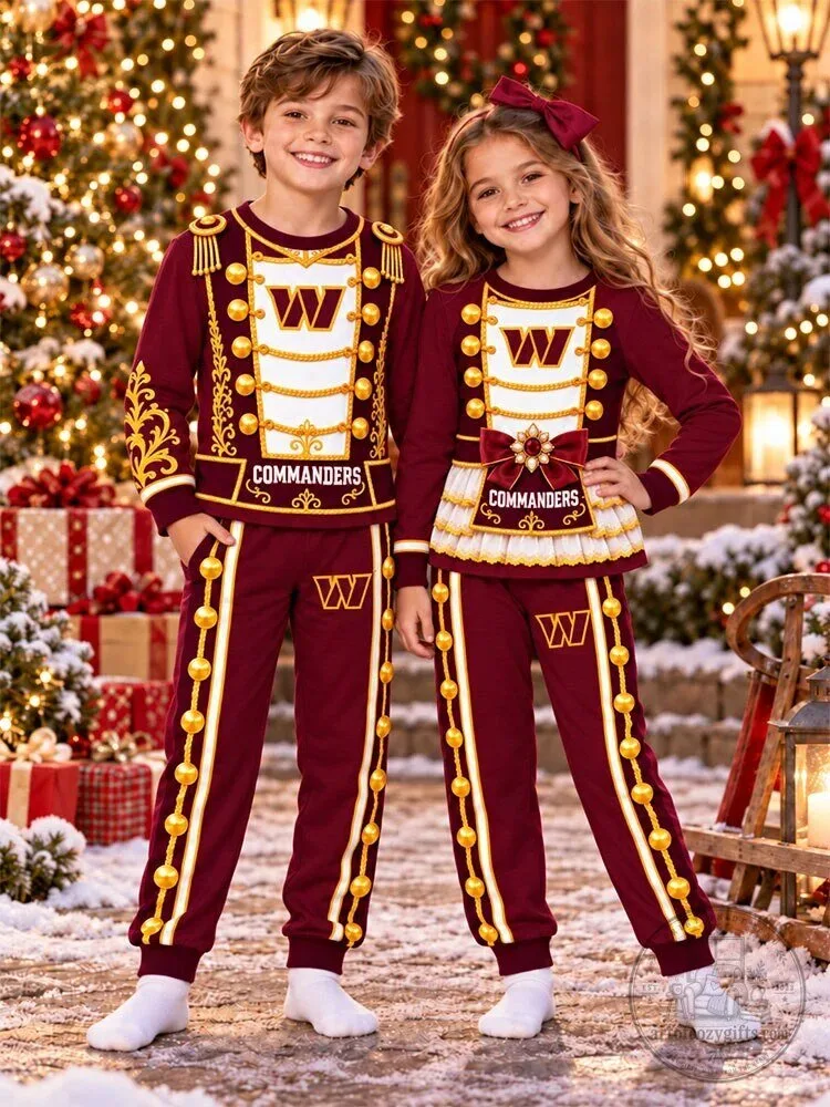 Washington Commanders Nutcracker Christmas Kids Pajamas Set