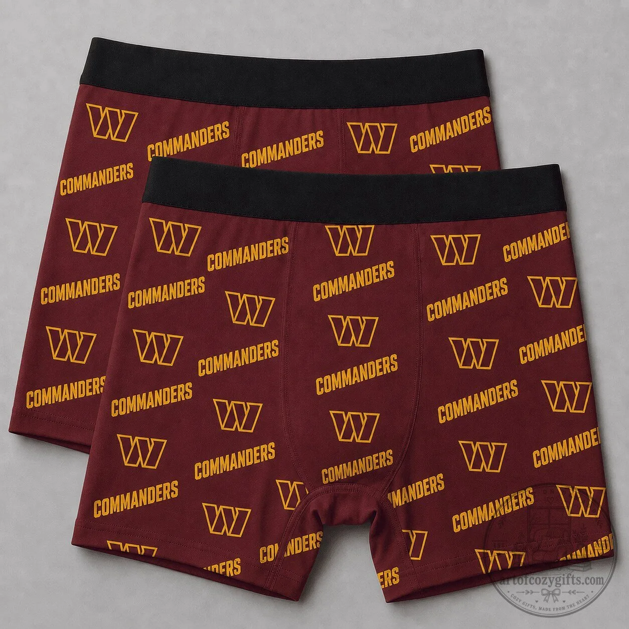 Washington Commanders National Football League Team Logo Pattern Men's Boxer Briefs