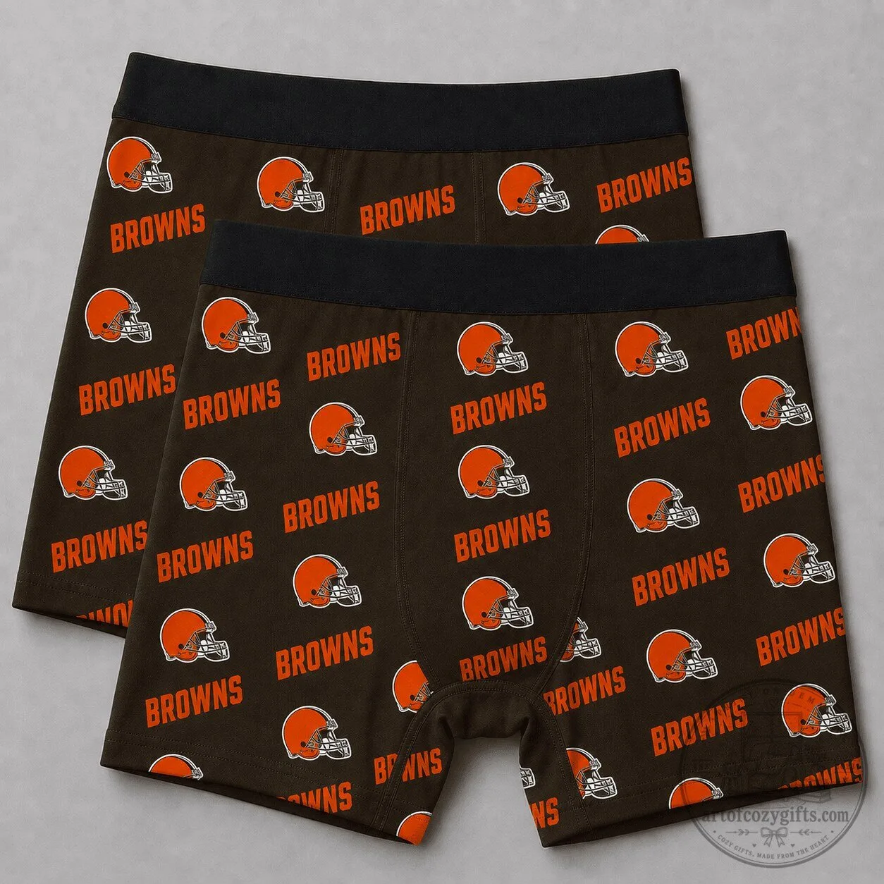 Cleveland Browns National Football League Team Helmet Pattern Men's Boxer Briefs