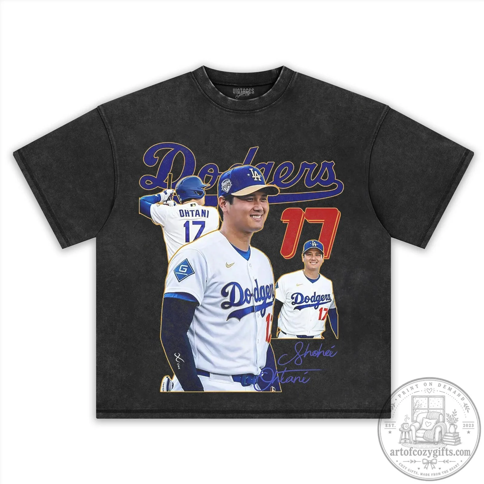 Los Angeles Dodgers Graphic T-Shirt featuring Shohei Ohtani Baseball Design 10 Los Angeles Dodgers Graphic T-Shirt featuring Shohei Ohtani Baseball Design