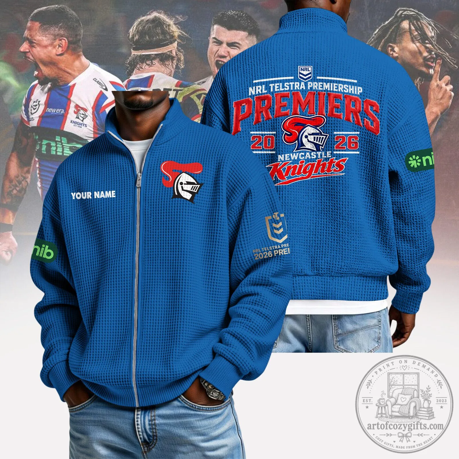 Newcastle Knights Rugby League NRL Telstra Premiership Premiers 2026 Jacket